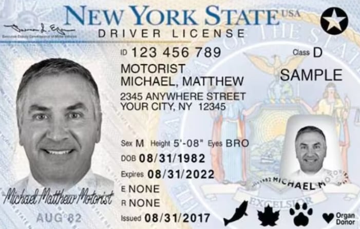 El DMV aplica un sistema de seis puntos para verificar identidad y suele aceptar documentos como pasaporte extranjero, visa estadounidense, formulario I-94 y sello I-551 (DMV Nueva York)
