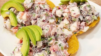 Las tostadas de pulpo combinan