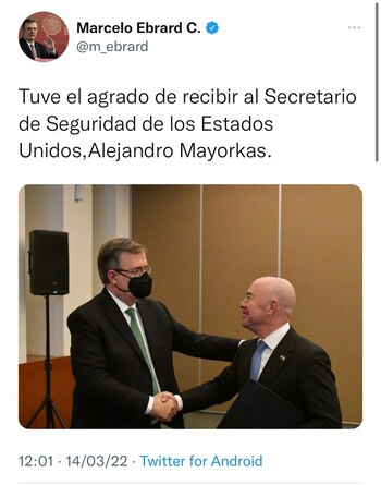 El Secretario de Relaciones Exteriores