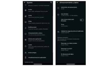 Desactivar la descarga automática también