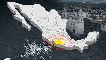 El sismo ocurrió a las 19:34 hora del centro, según la información preliminar. (Infobae)