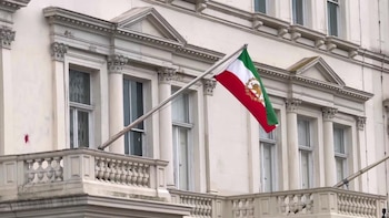 Un manifestante quitó la bandera