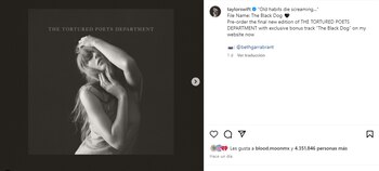 En sus redes sociales, Taylor