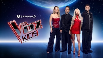 Edurne, Luis Fonsi, Ana Mena y Antonio Orozco, coaches de 'La Voz Kids' 2026 (Atresmedia)