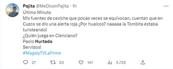 Paolo Hurtado sería el del