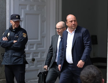 El empresario Claudio Rivas, a su salida del Tribunal Supremo (Marta Fernández / Europa Press)