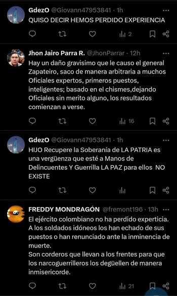 Reacciones a la comunicación del