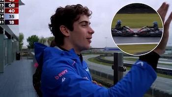 Franco Colapinto aceptó un desafío y se impuso en un divertido reto de karting en Silverstone