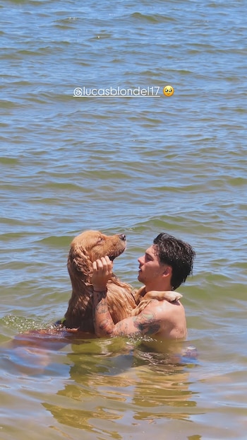 Las fotos que compartieron Lucas