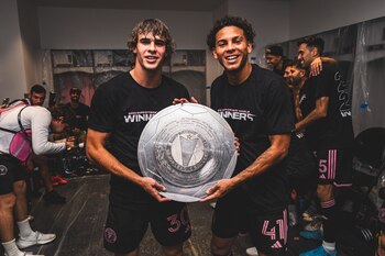 Los festejos del Inter Miami tras conquistar el MLS Supporters’ Shield (Credito: Inter Miami CF)