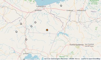 Sismo reportado en Veracruz.
(SSN)