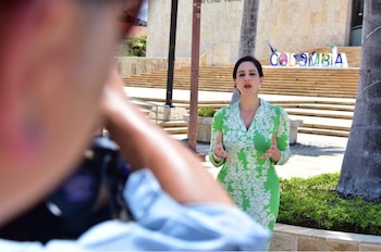 La comunicadora fue reconocida con el Premio Simón Bolívar a la mejor presentadora por su impacto en medios - crédito @lexygaray/X