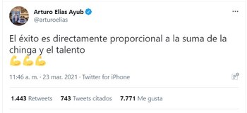 El mensaje que fue calificado