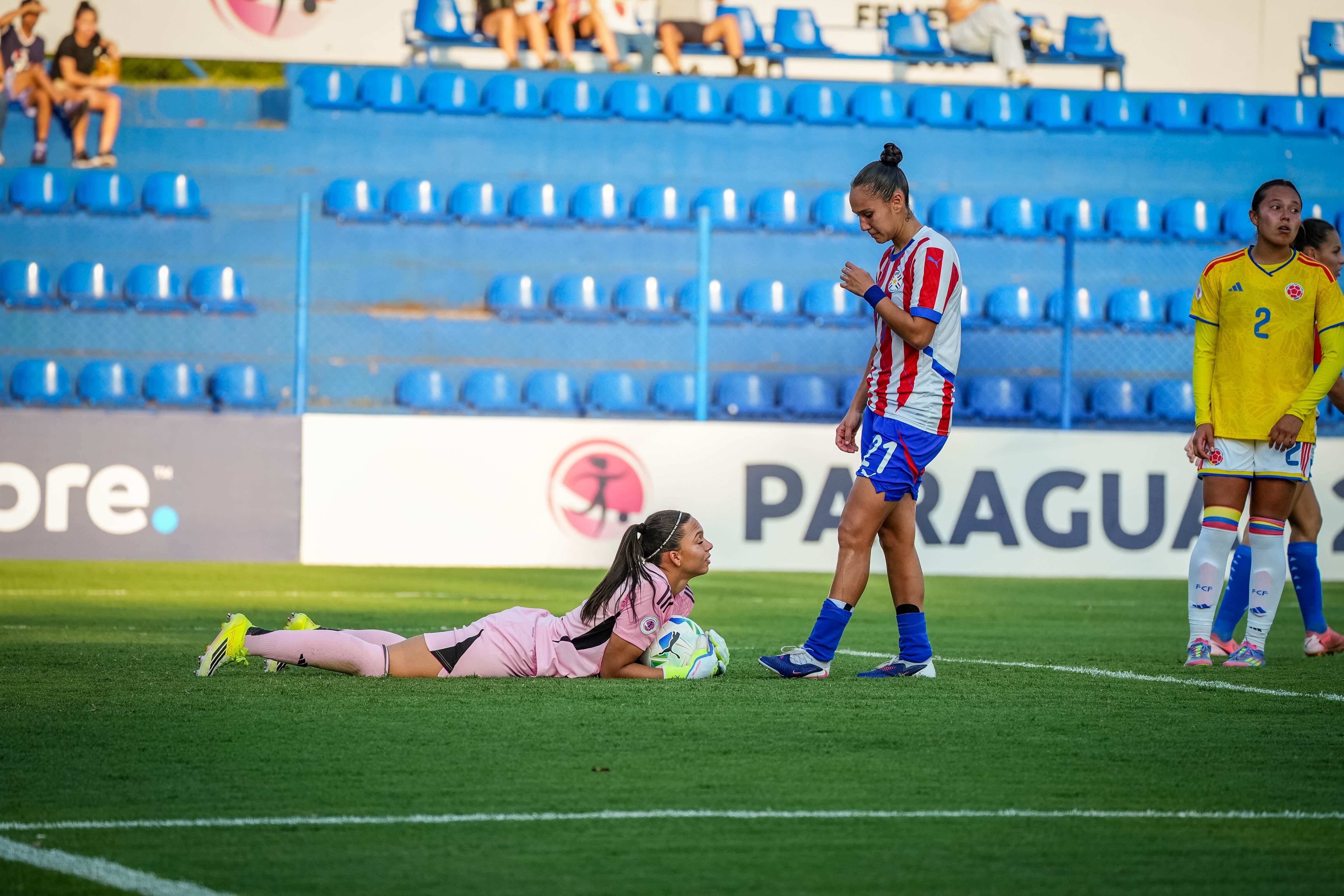 Luisa Agudelo, con 18 años, juega un nuevo Sudamericano Femenino Sub20 en el que ya impuso un récord de imbatibilidad - crédito Conmebol