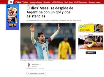 Los medios del mundo reflejaron la despedida de Messi de la selección argentina