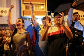 Los partidarios del candidato presidencial