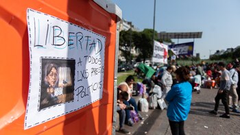 Protesta de militantes de la