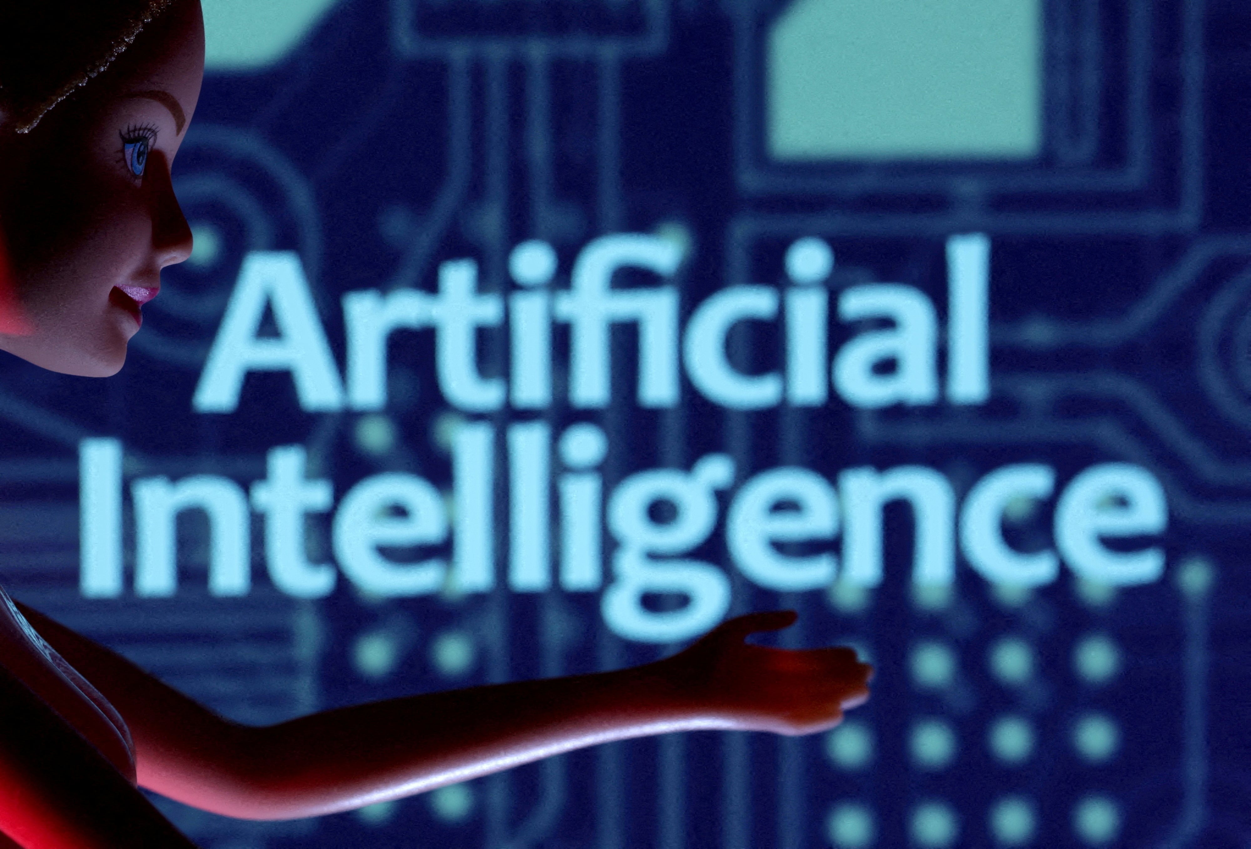 FILE PHOTO: Artificial Intelligence words are seen in this illustration taken March 31, 2023. REUTERS/Dado Ruvic/Illustration./File Photo