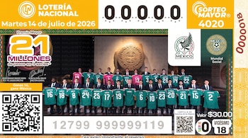 La Lotería Nacional celebró el Sorteo Mayor 4015 con un premio principal de 21 millones de pesos. (Lotería Nacional)