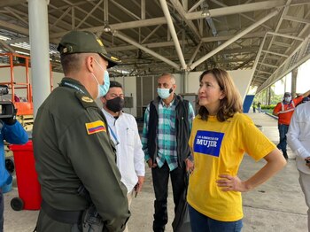 La candidata presidencial Íngrid Betancourt