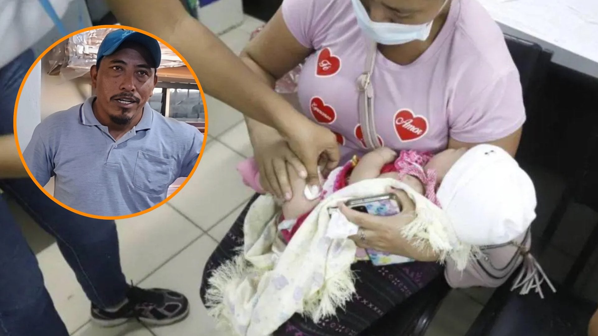 Su abuelo asegura que comenzó a presentar fiebre y llanto varias horas después de la vacunación. (FOTO: Infobae)