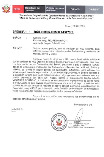 Perú refuerza seguridad diplomática por