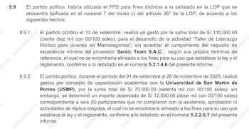 Informe de la ONPE sobre Fuerza Popular 2025 - II.