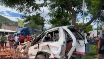 El accidente ocurrió el 1 de mayo, Día del Trabajador en una zona de alta actividad comercial cercana a Jaén - Créditos: Captura de pantalla de Canal N.