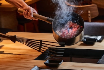 Carne de wagyu cocinada en parrilla