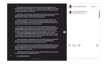 José María Giménez compartió su descargó y calificó la eliminación de Uruguay como “un fracaso" (@josemariagimenez)