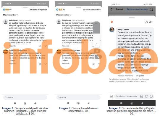 Mensajes captados en redes sociales por el denunciante - crédito suministrado a Infobae