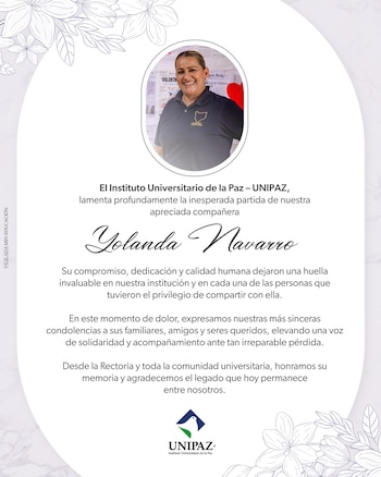 Yolanda Navarro García, de 50 años, falleció como consecuencia de las graves lesiones sufridas en la colisión - crédito Unipax/Facebook