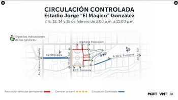 Circulación controlada concierto de Shakira