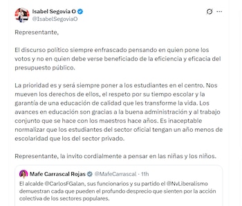 La secretaria de Educación de