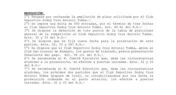 La resolución que figura en