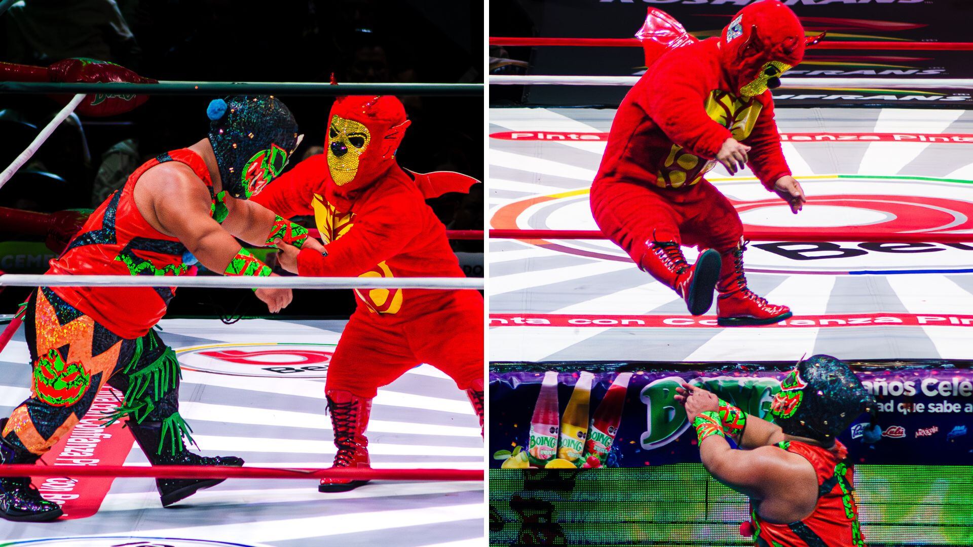 El ‘Rey de las Travesuras’ sorprendió al destronar a Tengu con la llave ‘La Mística’ para convertirse en Campeón Mundial de Mini Estrellas. (CMLL / Óscar Reyes)