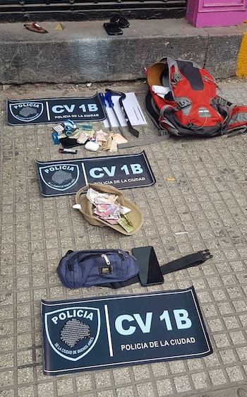 Parte de los elementos secuestrados