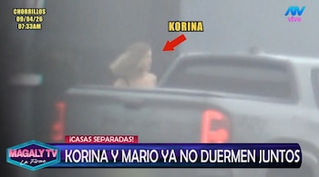 Magaly TV muestra que Korina y Mario Hart ya no comparten techo. Captura: Magaly TV La Firme.