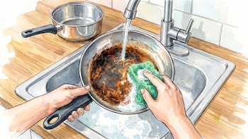 Cómo remover la grasa vieja de las sartenes y dejarlas como nuevas