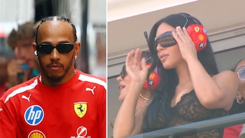 Kim Kardashian debuta en el paddock de la Fórmula 1 para apoyar a su novio Lewis Hamilton