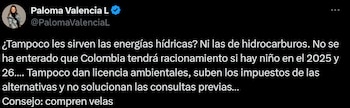 Paloma Valencia criticó a Gustavo