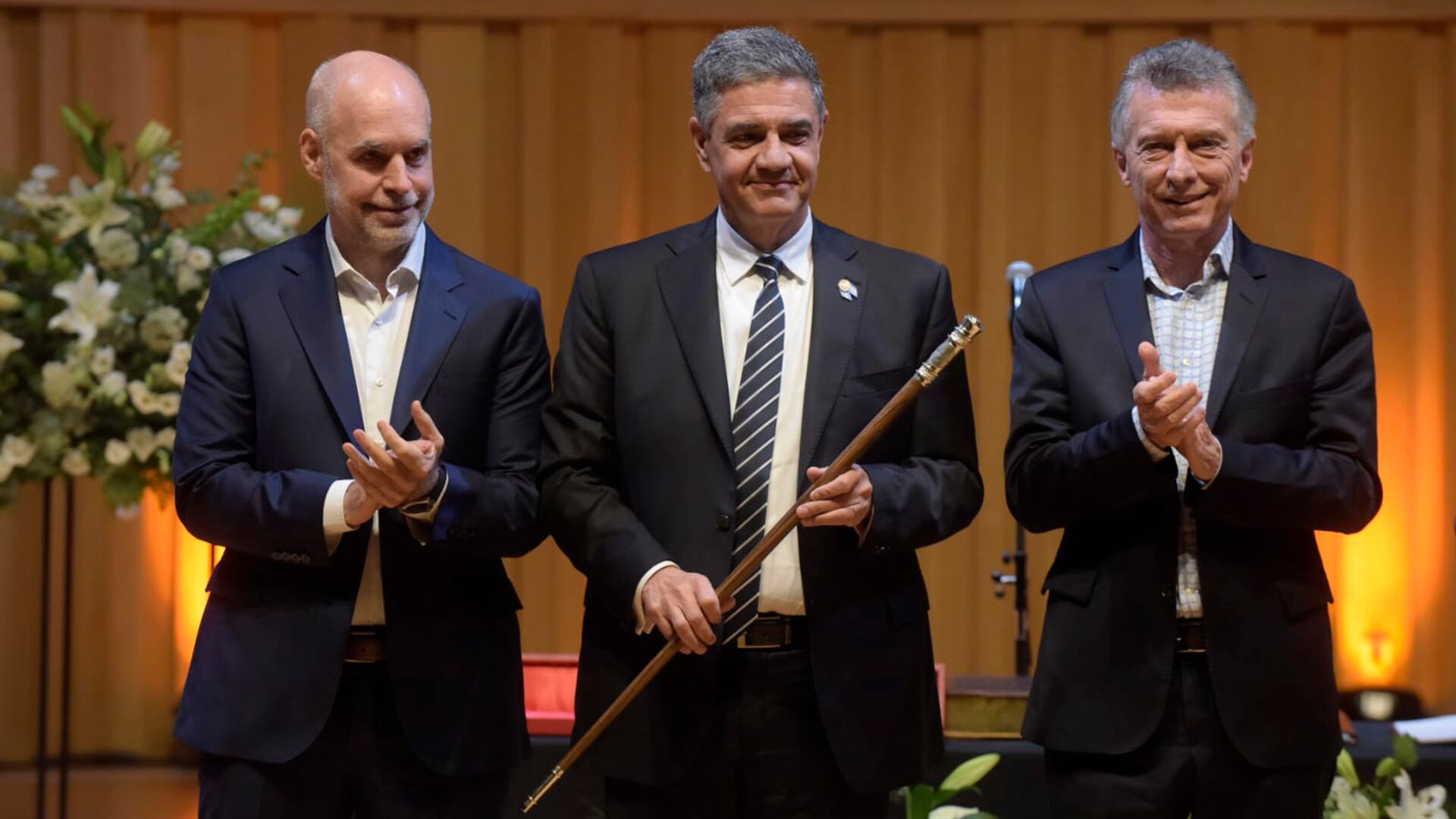Jorge Macri, Mauricio Macri y Horacio Rodríguez Larreta