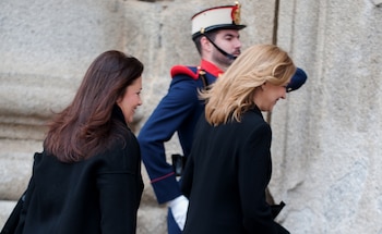 La infanta Cristina llegando a