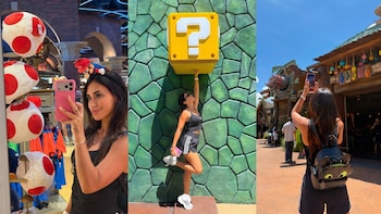 La escapada de Antonela Roccuzzo a los parques de Orlando con sus personajes favoritos en plena pasión mundialista