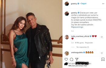 Post en Instagram de Greeicy.