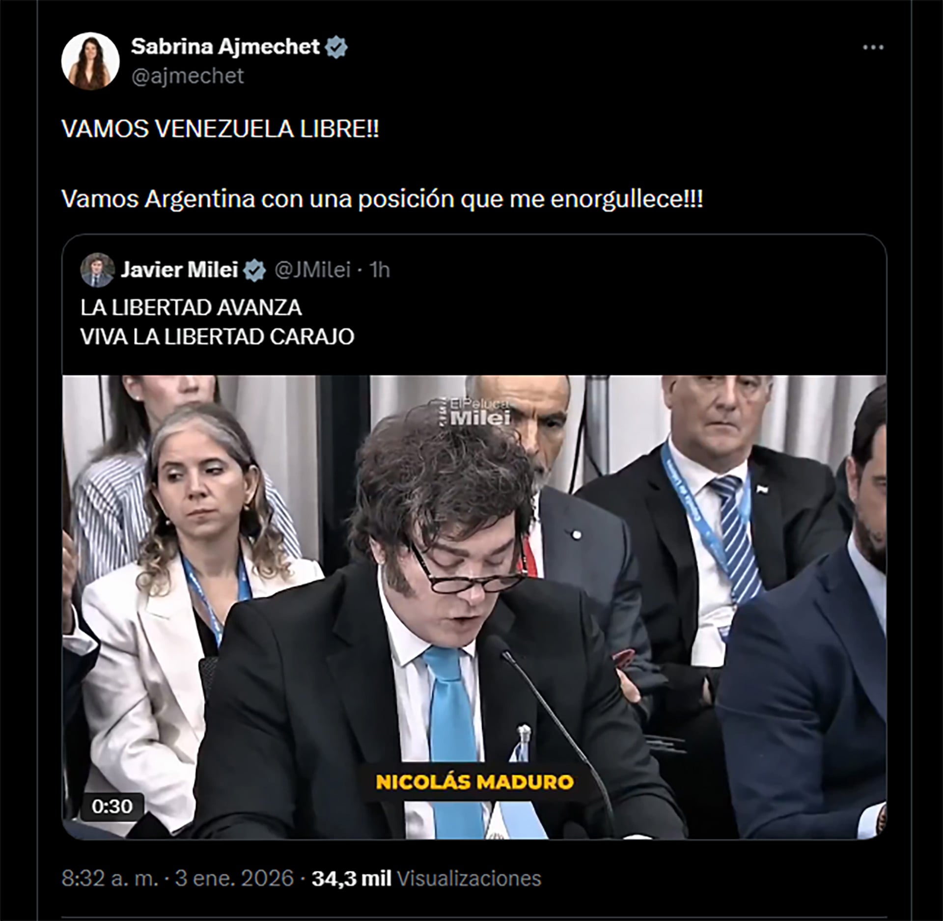 La diputada nacional libertaria respaldó el mensaje del presidente.
