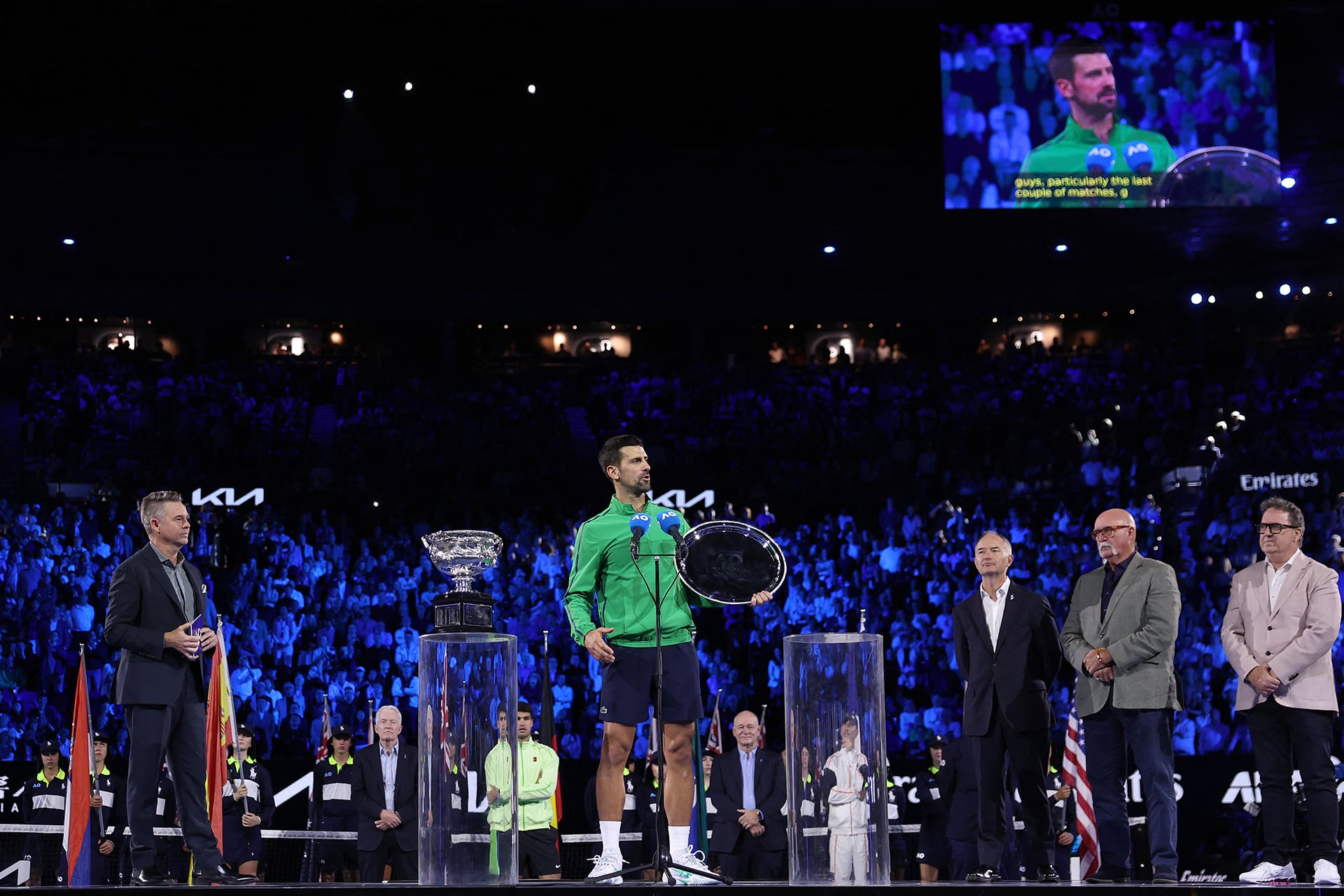 Nole le dedicó unas palabras a Rafael Nadal (AFP)