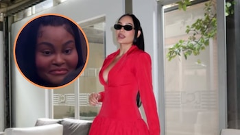 La creadora de contenido entró