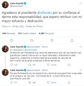 El mensaje de Carla Vizzotti