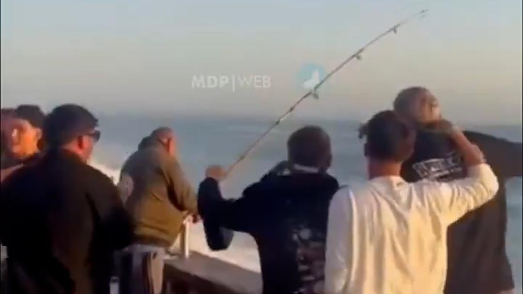 El video del pescador en Mar del Plata y los jóvenes del boliche se viralizó en redes sociales por su espontaneidad
